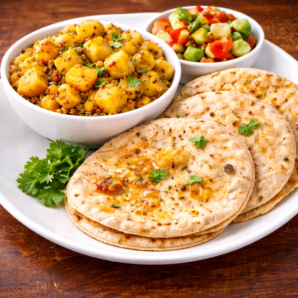 Ghee Roti Roll Jira Aloo + 4 Ghee Roti