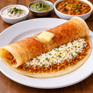 Butter Paneer Masala Dosa