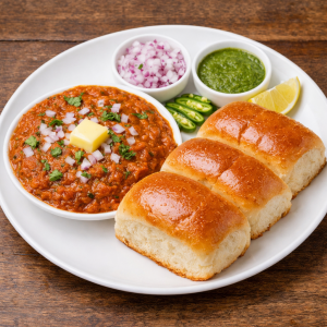 3 Pav with Bhaji